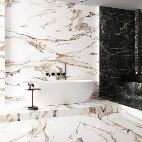 how to protect a bathroom with marble surface? | Engineered Marble Calacatta Gold 1